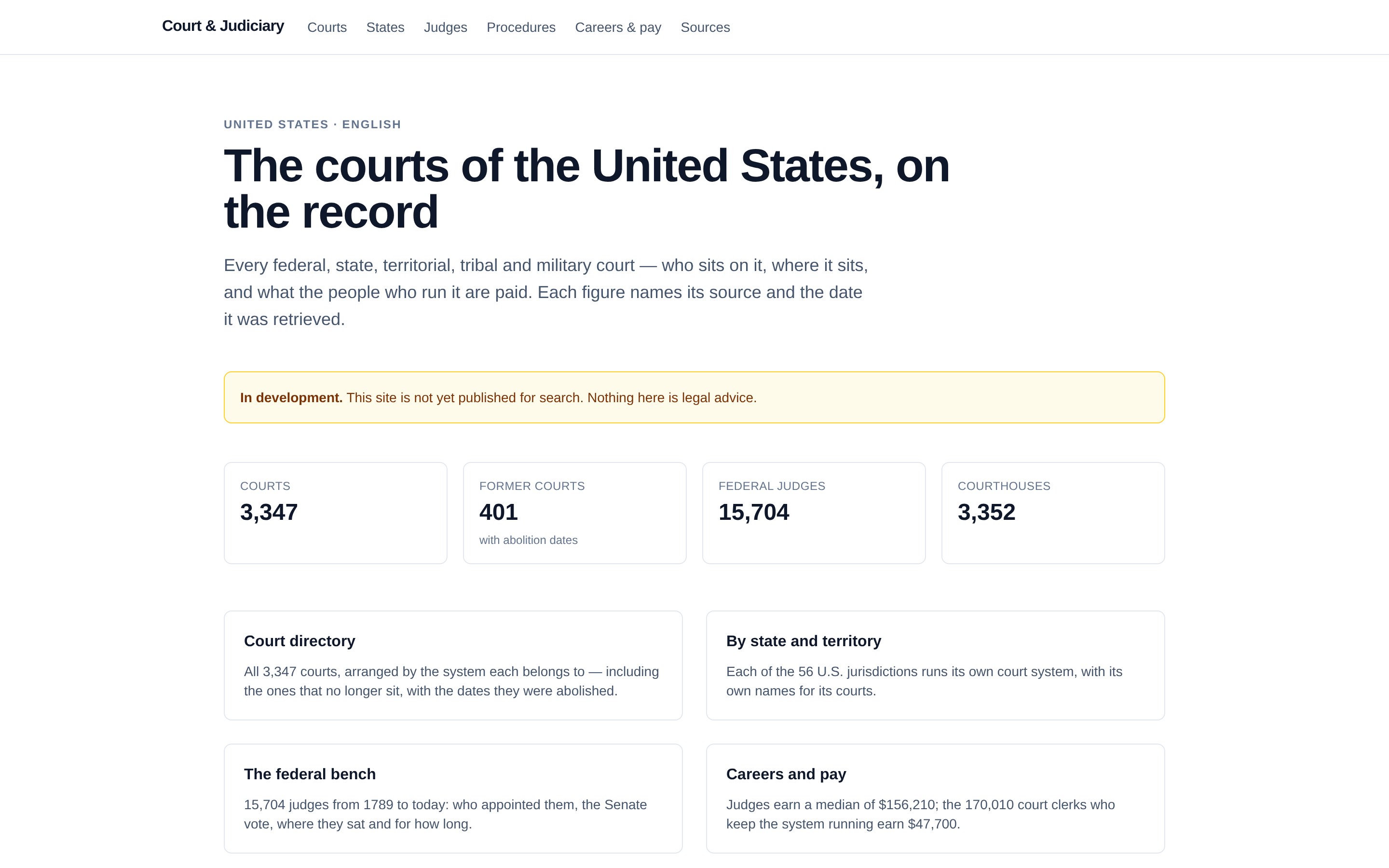 Court & Judiciary home page