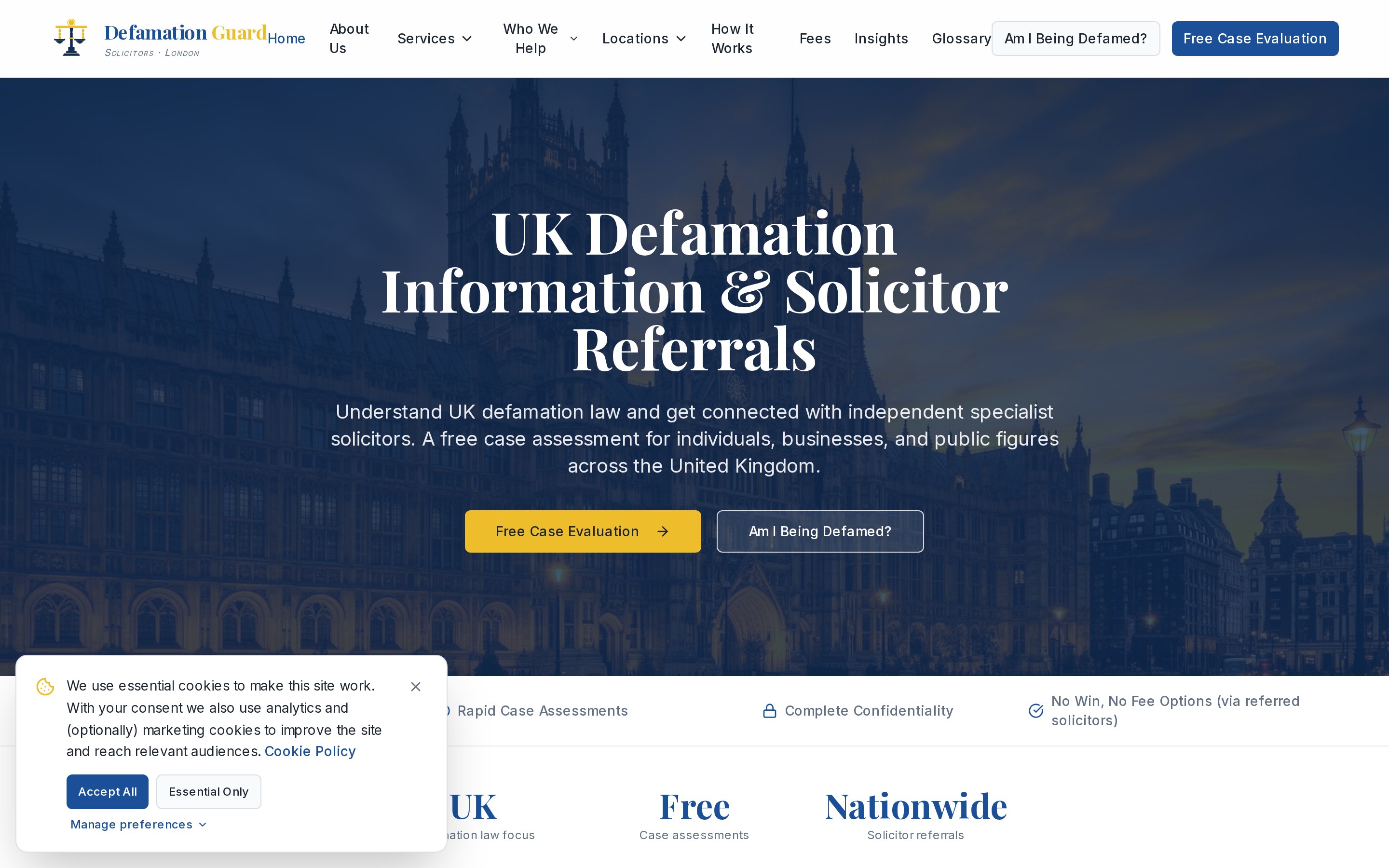 Defamation Guard home page