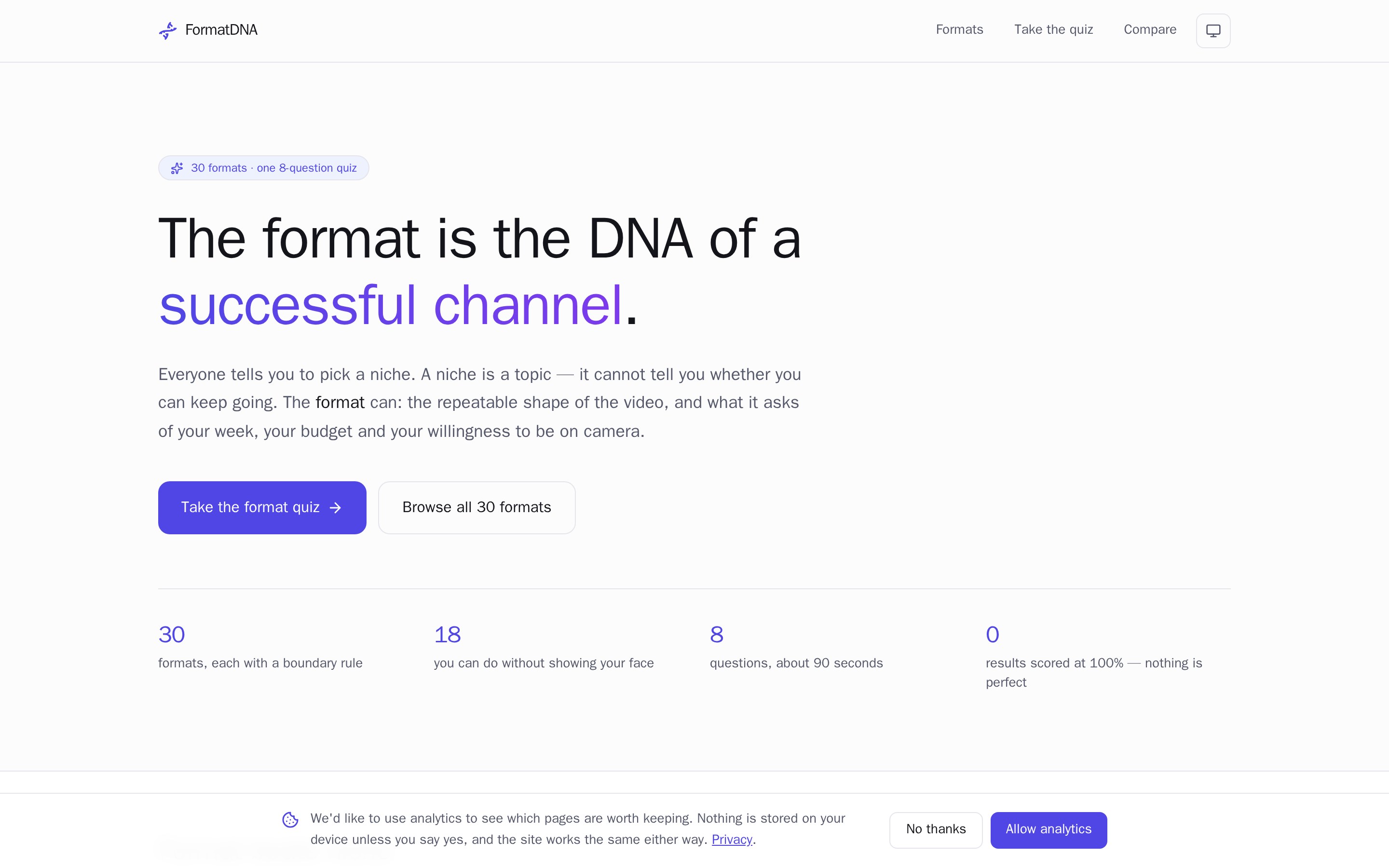 FormatDNA home page