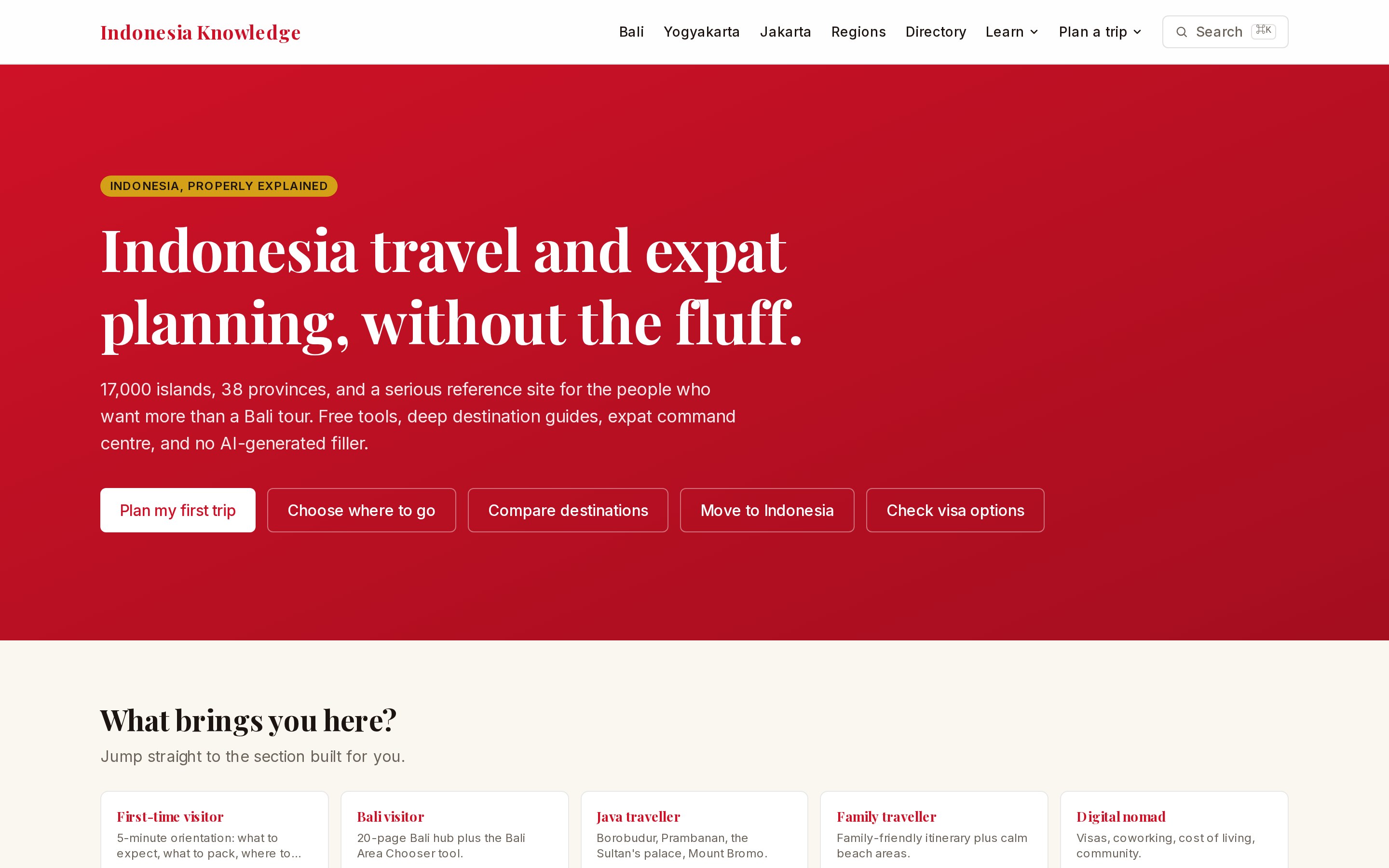 Indonesia Knowledge home page