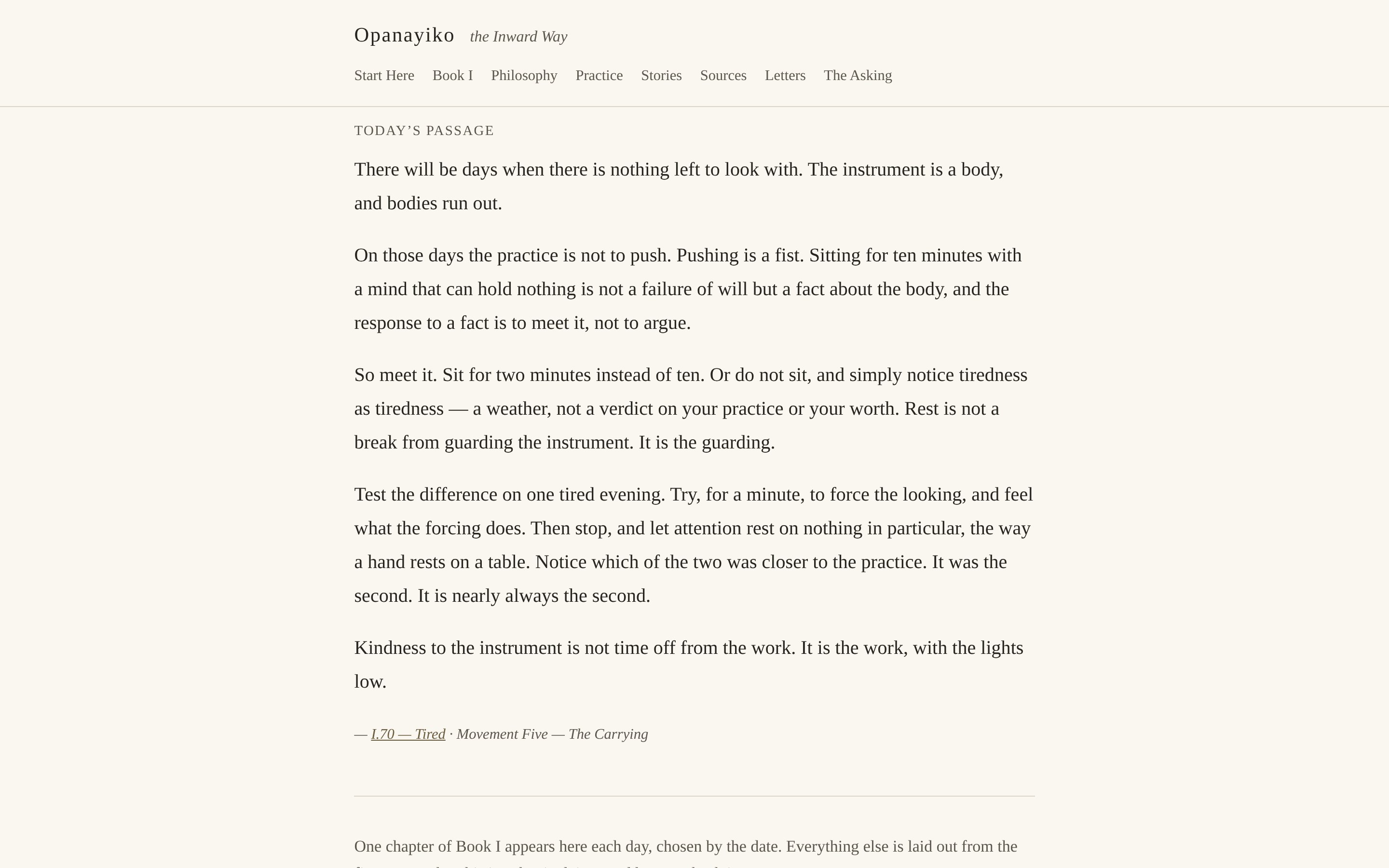 Opanayiko home page