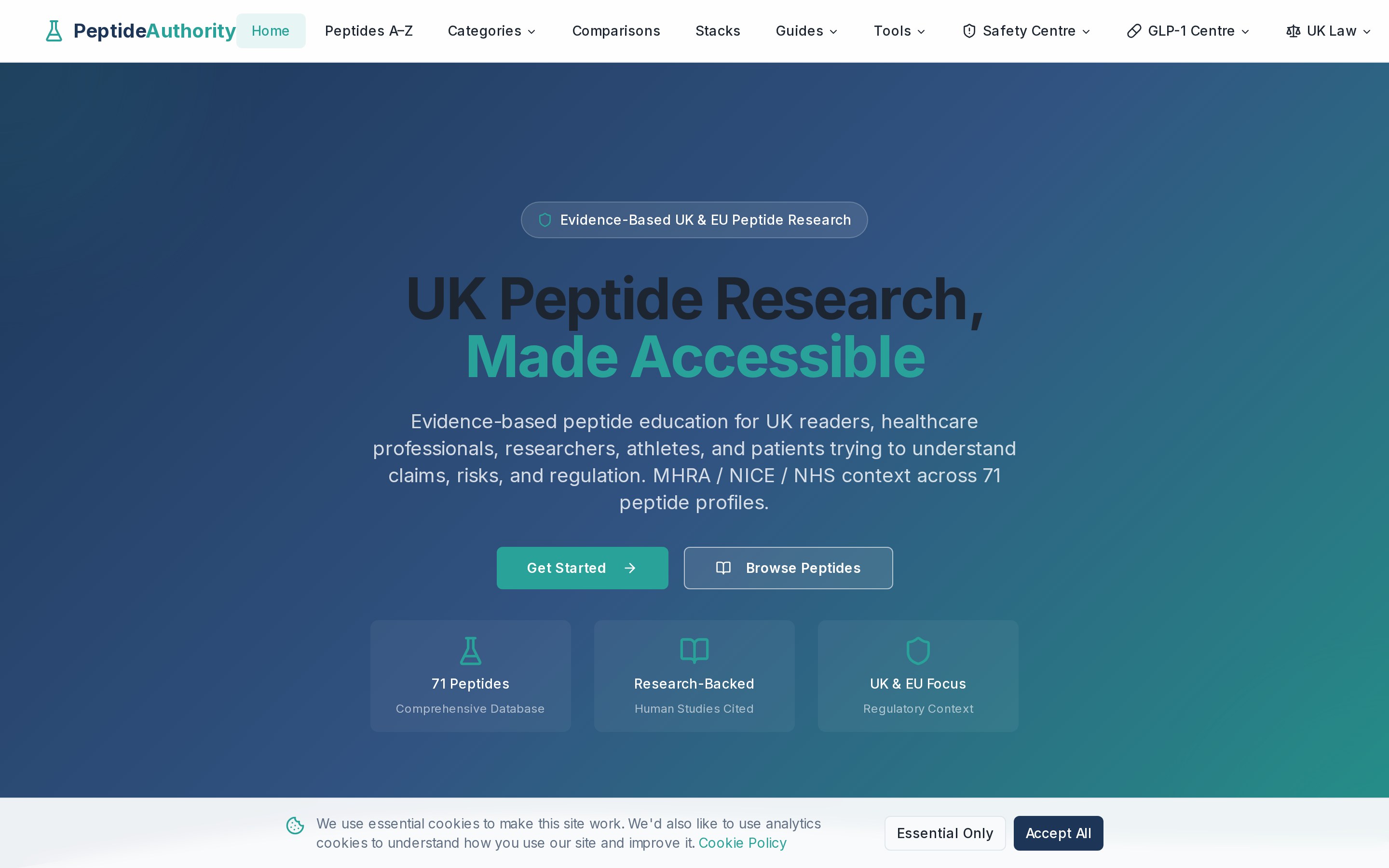 Peptide Authority home page