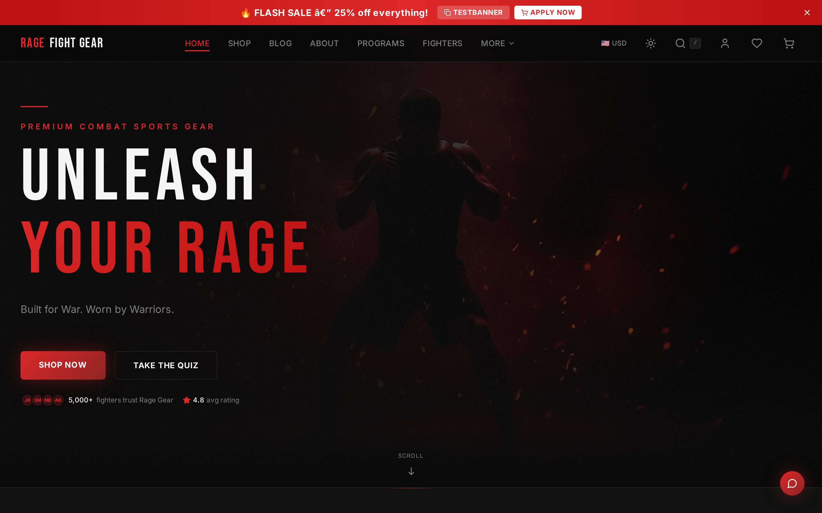 Rage Fight Gear home page