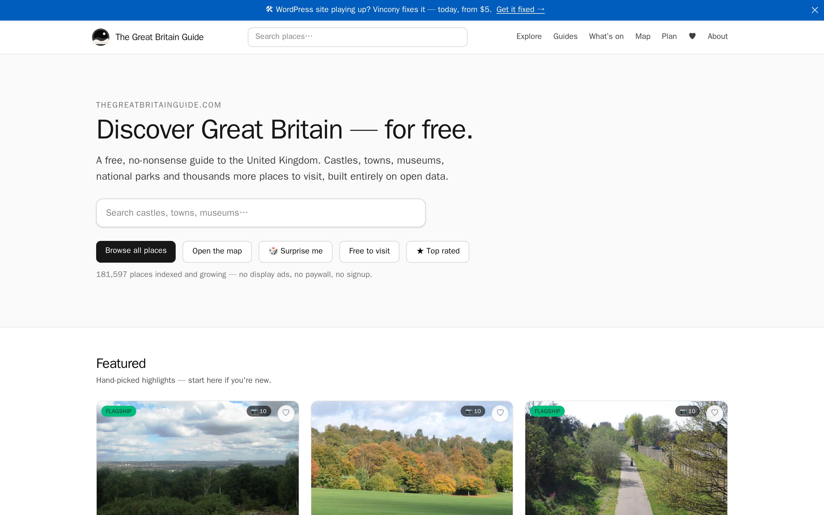The Great Britain Guide home page